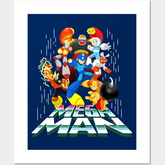 Mega Man and Bosses Wall Art by CoolDojoBro